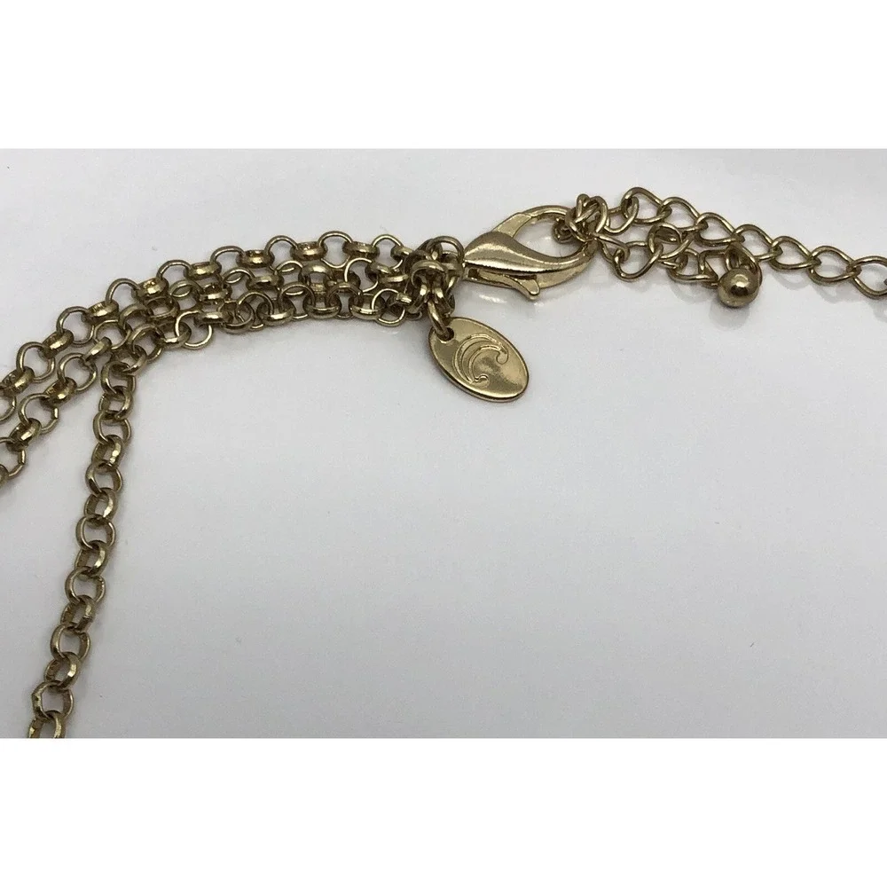 Matching Necklace Dangle‎ Earrings Gold Tone 18-24
